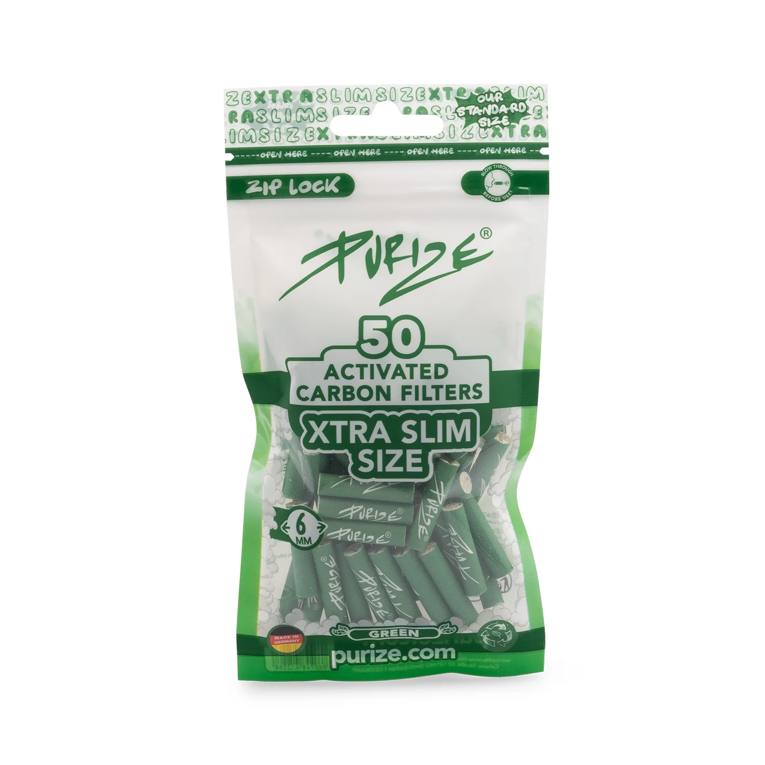 PURIZE XTRA Slim Size 50 Pack Green