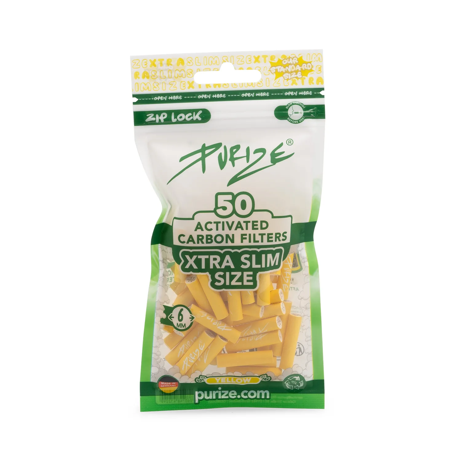 PURIZE XTRA Slim Size 50 Pack Yellow