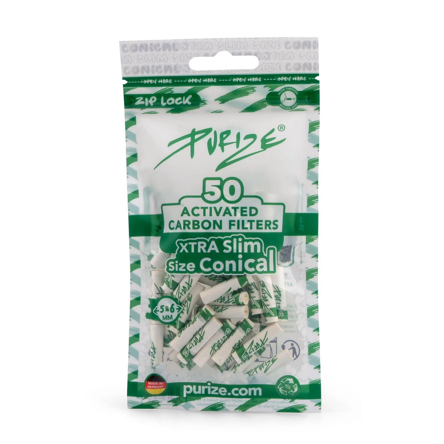 PURIZE XTRA Slim Size Conical 50 Pack Front